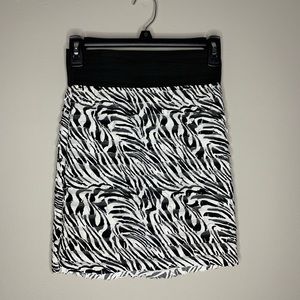 y2k zebra mini skirt